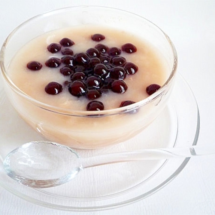 ブラックタピオカと白いんげん豆のぜんざい風 レシピ 作り方 By Liqueur 楽天レシピ